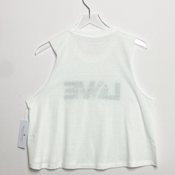 SPIRITUAL GANGSTER | Love Graphic White Crop Tank - Picture 5 of 8
